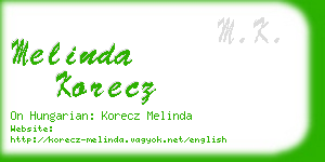 melinda korecz business card